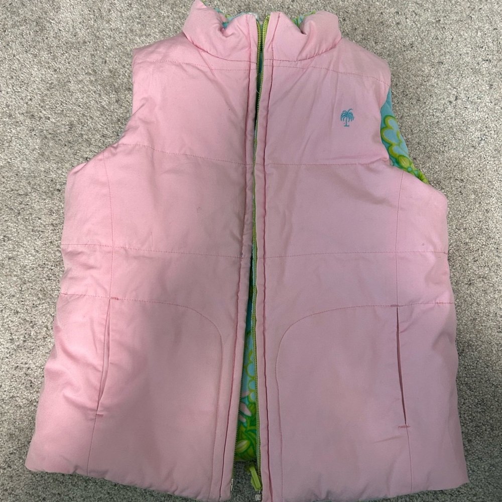 Floral Blue and Green Vest reversible - Lilly Pulitzer
